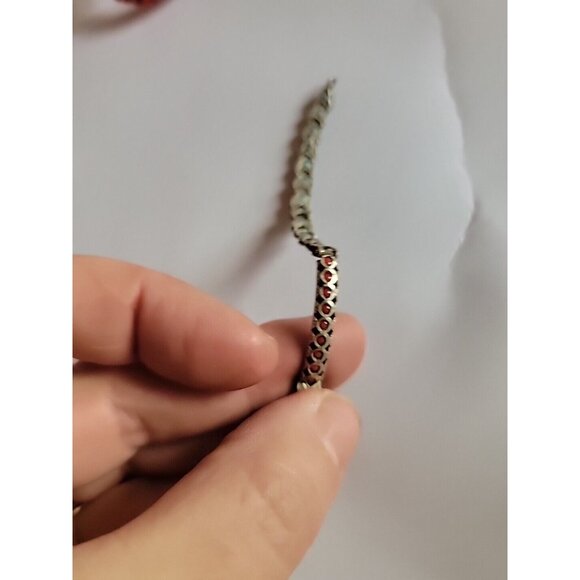 Vintage Native American Silver And Turquiose Bracelet - Picture 6 of 6